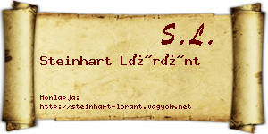 Steinhart Lóránt névjegykártya