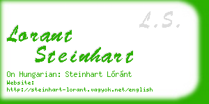lorant steinhart business card