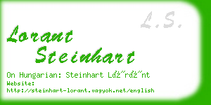lorant steinhart business card